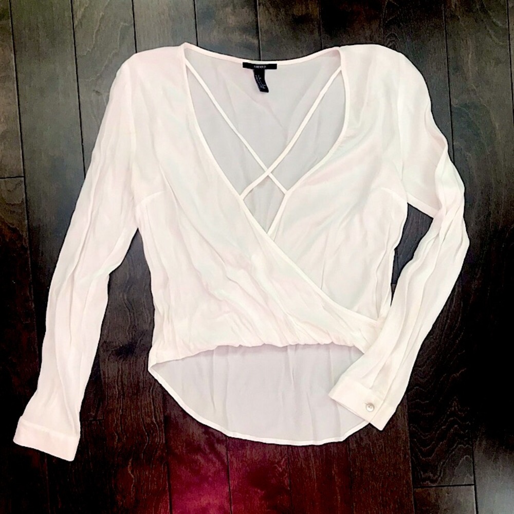 Forever 21 criss cross blouse
